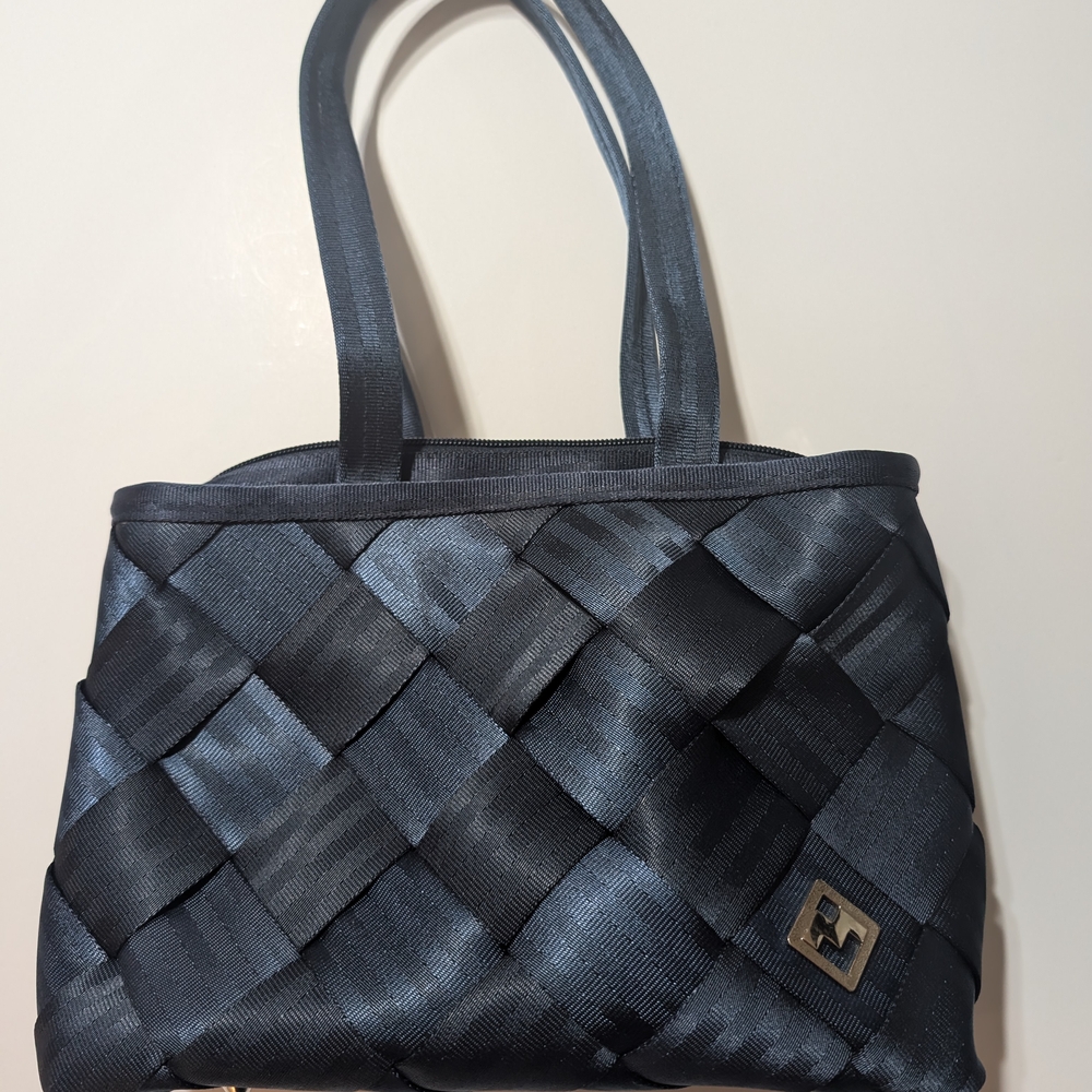 Seat Belt Shoulder Bag Blue